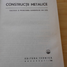 DAN MATEESCU--CONSTRUCTII METALICE - 1980-factura