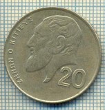 10524 MONEDA- CYPRU(CYPRUS) - 20 CENTS -anul 1994 -STAREA CARE SE VEDE, Europa