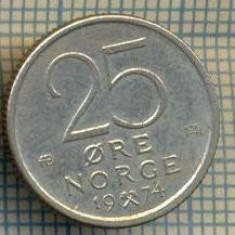 10474 MONEDA- NORVEGIA - 25 ORE -anul 1974 -STAREA CARE SE VEDE