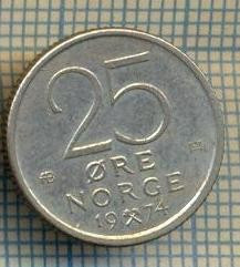 10474 MONEDA- NORVEGIA - 25 ORE -anul 1974 -STAREA CARE SE VEDE