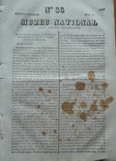 Muzeu national ; gazeta literara si industriala , nr. 36 , 1836 foto