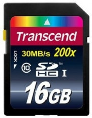 Card memorie Transcend SDHC 16GB Clasa 10 foto