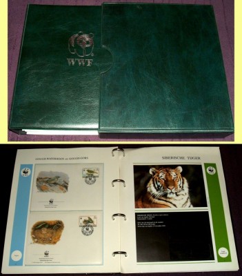 1991-2001 Album filatelic FDC World Wide Fund, plicuri prima zi WWF, Fauna foto