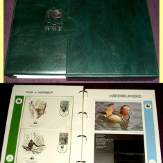 1986-1987 Album filatelic FDC World Wide Fund, plicuri prima zi WWF, Fauna