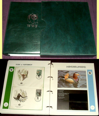 1986-1987 Album filatelic FDC World Wide Fund, plicuri prima zi WWF, Fauna foto