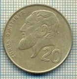 10526 MONEDA- CYPRU(CYPRUS) - 20 CENTS -anul 1991 -STAREA CARE SE VEDE, Europa