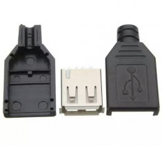 Mufa USB mama female pentru cablu foto