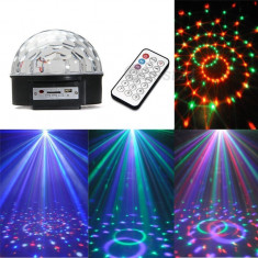 Glob disco USB jocuri lumini difuzoare audio Lumini 6 Culori foto