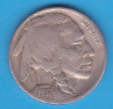 (M1460) MONEDA SUA - 5 CENTS 1937, LIT. D - BUFFALO NICKEL, America de Nord