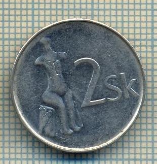 10549 MONEDA- SLOVACIA -2 KORUNA -anul 2001 -STAREA CARE SE VEDE