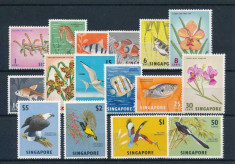 Singapore 1962 Fauna si flora, serie neuzata MNH foto