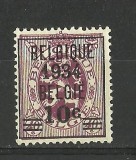 SUPRATIPAR BELGIA 1934 MNH, Nestampilat