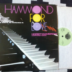 hammond for love horst mamerow wolfgang langhof ‎disc vinyl lp muzica pop FB