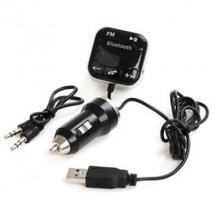Car Kit Handsfree Auto Bluetooth si Modulator FM cu Incarcator USB AL-060217-20 foto