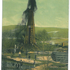 886 - MORENI, Dambovita, oil wells, Romania - old postcard - unused