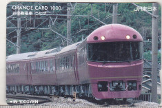 bnk card Japonia - cartela de tren Orange Card 1000 foto