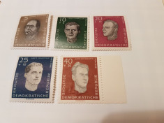 germania democrata 1960 memoriale-personalitati/ 4 serii maj MNH foto