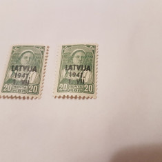 germania/ocupatia in letonia 1941 supratipar/ 2v. de 20 k MNH - erori/