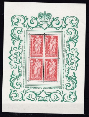Liechtenstein 1965 arta sculptura Madona MI 449 kleib. MNH w43 foto