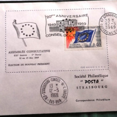 STRASBOURG 1969 - ALEGEREA NOULUI PRESEDINTE. PLIC OCAZIONAL FDC (PA2)