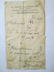 Farmaceutica: Reteta medicala Temesvar / Timisoara, 1908 foto