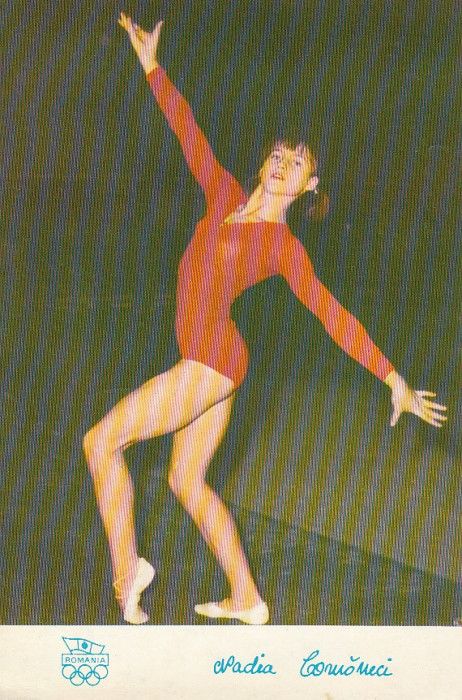 Carte postala Nadia Comaneci &ndash; campioana olimpica absoluta Montreal 1976