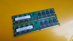 Kit 2GB DDR2 Desktop,1GBx2,Brand Hynix,800Mhz,PC2-6400,CL6,Single Sided foto