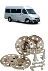 Capace Roti Inox Cromate R16 Mercedes-Sprinter 1999-2006 Fata+Spate ( Set 4 buc) foto