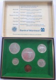 SV * Canada SET MONETAR MONTREAL 1967 1-5-10 CENT + 25-50 CENT + 1 DOLLAR ARGINT, America de Nord