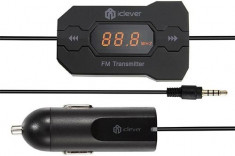Modulator FM ICLEVER Profesionist cu Cablu JACK Smartphone si Port USB foto
