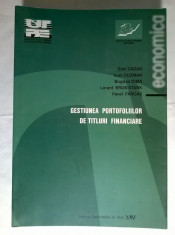 Emil Cazan, s.a. - Gestiunea portofoliilor de titluri financiare foto