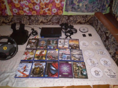 Ps2 modat de vanzare cado volan pedale 2 joistickuri colectie jocuri originale foto