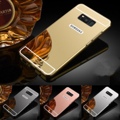 Husa / Bumper aluminiu + spate acril oglinda pentru Samsung Galaxy S8 / Note 8 foto