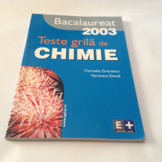 CORNELIA GRECESCU TESTE GRILA DE CHIMIE,RF10/1