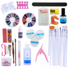 KIT UNGHII FALSE GEL,SET MANICHIURA,PILA GRANULATIE ,BUFFER foto