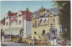 #2049- Romania, Szovata, c.p. necirc. aprox. 1920: Vila Agoston, Vera, animat foto