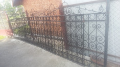 Poarta din fier beton +rame de gard foto
