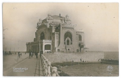3409 - CONSTANTA, Cazinoul - old postcard, real PHOTO - unused foto