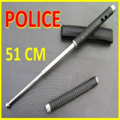 Baston Telescopic POLICE ARGINTIU foto