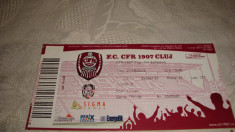 Bilet meci fotbal - CFR Cluj - Sarajevo - 27.08.2009 - europa league foto