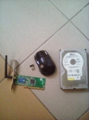 Hdd wd 250gb , pci wifi , mouse wireless hama cu defecte foto