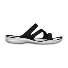 Papuci pentru femei Crocs Swiftwater Sandal Black/White (CRC203998-066) foto