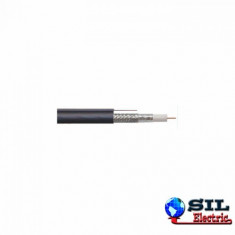 Cablu coaxial RG6 cu sufa, 75R,autoportant,fire otel cuprat,ecranat cu folie Al+Al&amp;amp;Mg 48X0.12,rola 305m,Well foto