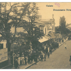 1817 - GALATI, street Domneasca - old postcard, CENSOR - used - 1917