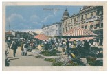 2863 - PLOIESTI, Market - old postcard - used, Circulata, Printata