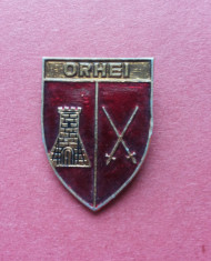 Stema orasului istoric ORHEI - insigna Romania regalista, heraldica Basarabia foto