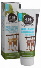 Pasta de dinti vanilie si xylitol, fara fluor pentru copii, Pure Beginnings, 75 ml foto