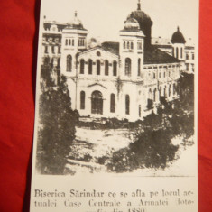 Fotografie 1880- copie- Biserica din Sarindar-pe locul actualului CCA Bucuresti