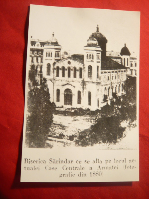 Fotografie 1880- copie- Biserica din Sarindar-pe locul actualului CCA Bucuresti