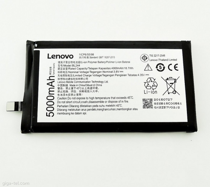 Acumulator Lenovo Vibe P1 P1C58 P1C72 cod BL244 amperaj 5000mah